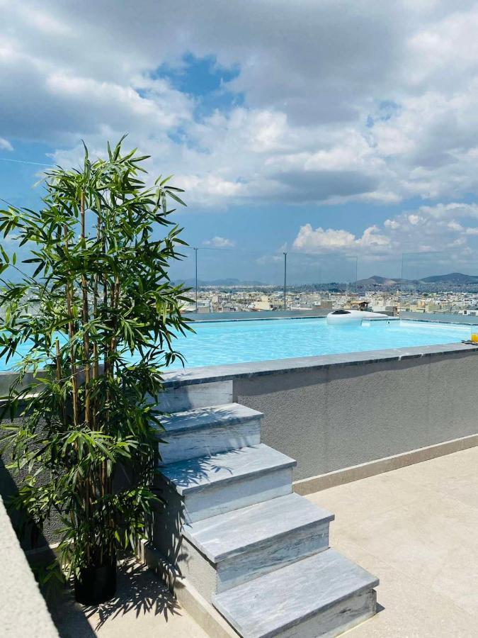 New 2Bdr Apartment With Shared Rooftop Pool Athen Exterior foto