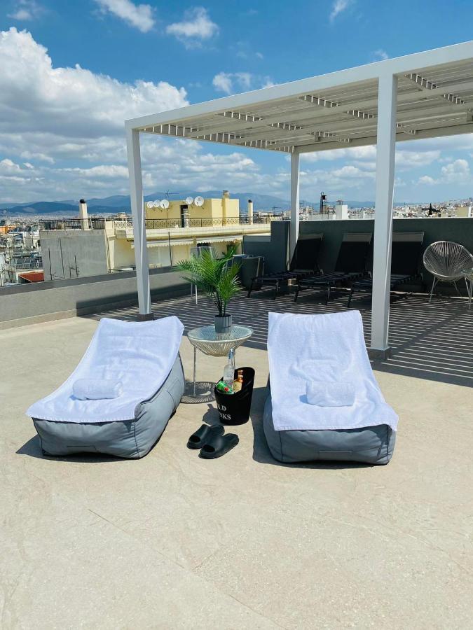 New 2Bdr Apartment With Shared Rooftop Pool Athen Exterior foto